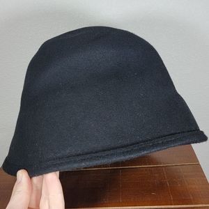 Doeskin felt wool black bucket hat bollman hat Co.